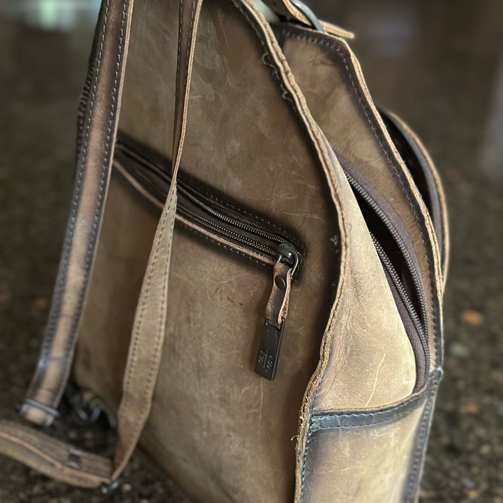 Real leather backpack - Picture 4 of 9